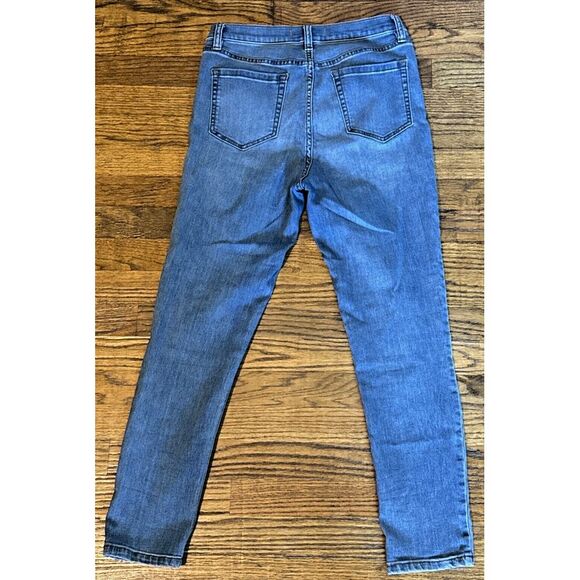 Free People Jeans Women 28 Light Blue Wash High Waist Skinny Soft 61855-16515125 - Picture 3 of 10